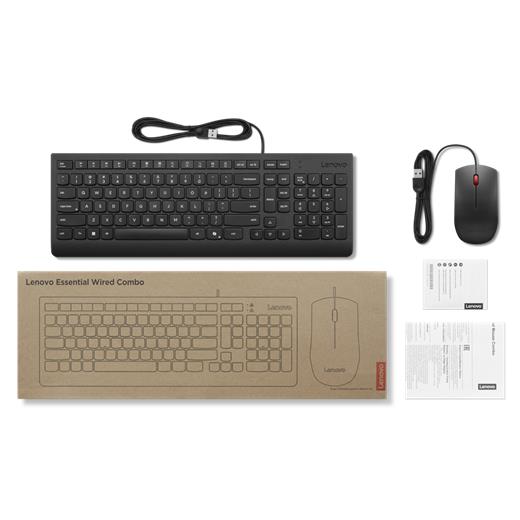 Lenovo Essential Kablolu Türkçe Q Klavye Mouse Set 4X31R64437